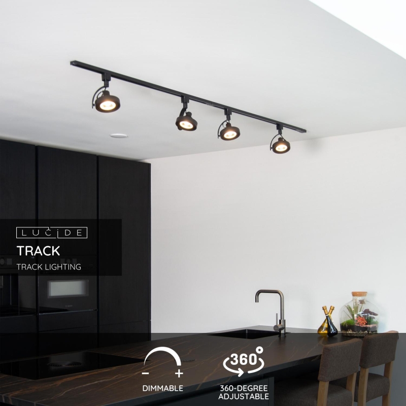 Lucide TRACK DORIAN Track spot - 1-okruhový systém osvetlenia koľaje - 1xES111 - čierny (rozšírenie)